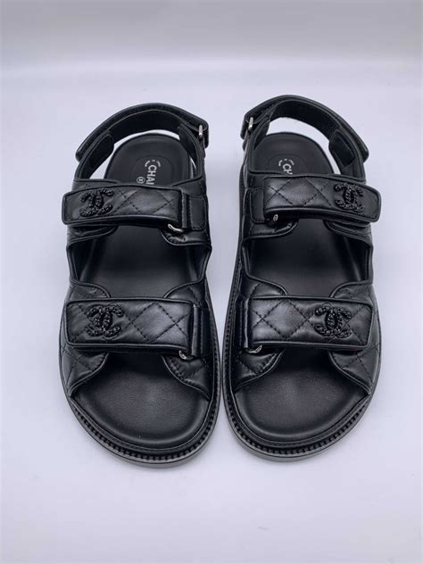 black dad sandals chanel